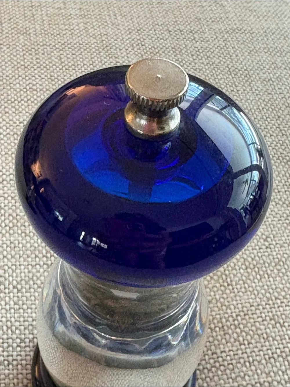 Vintage Olde Thompson Cobalt Blue Salt & Pepper Mill Set 5.5”